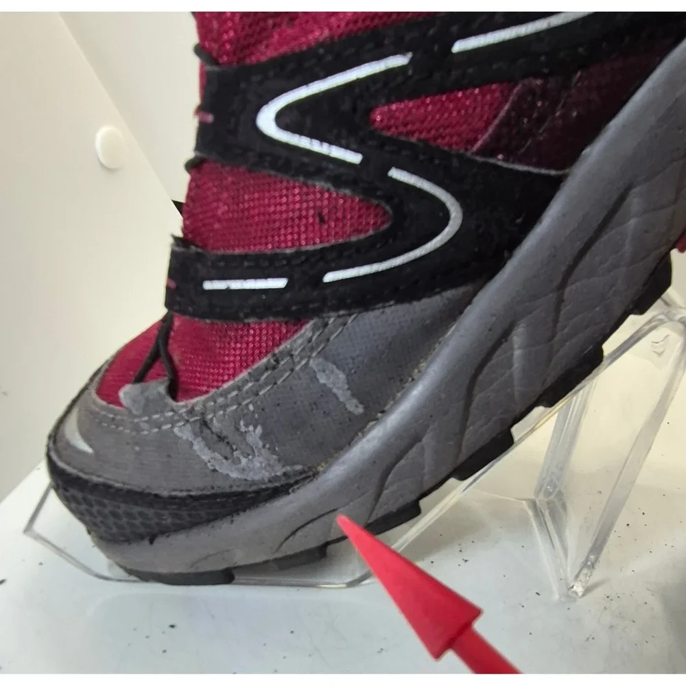 Salomon XA Comp 5 Trail Running Shoes 8.5 Burgundy Grey Gore-Tex Hiking Sneakers